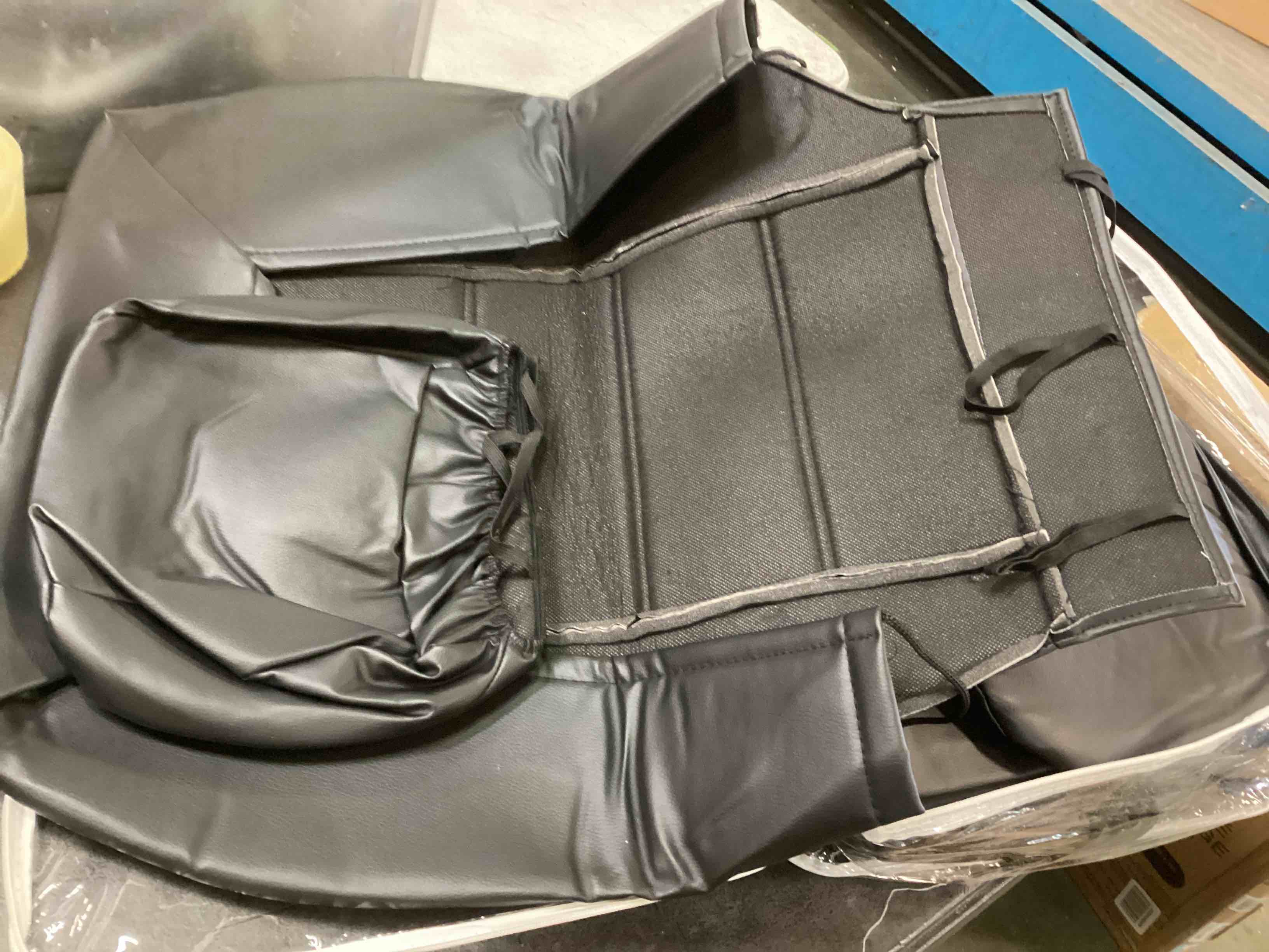 BDK Leather Seat Covers for Trucks and SUV with Integrated Seatbelts, Car Seat Covers for Vehicles with Shoulder Seat Belts, Premium Leatherette Semi-Custom Fit Truck Seat Covers