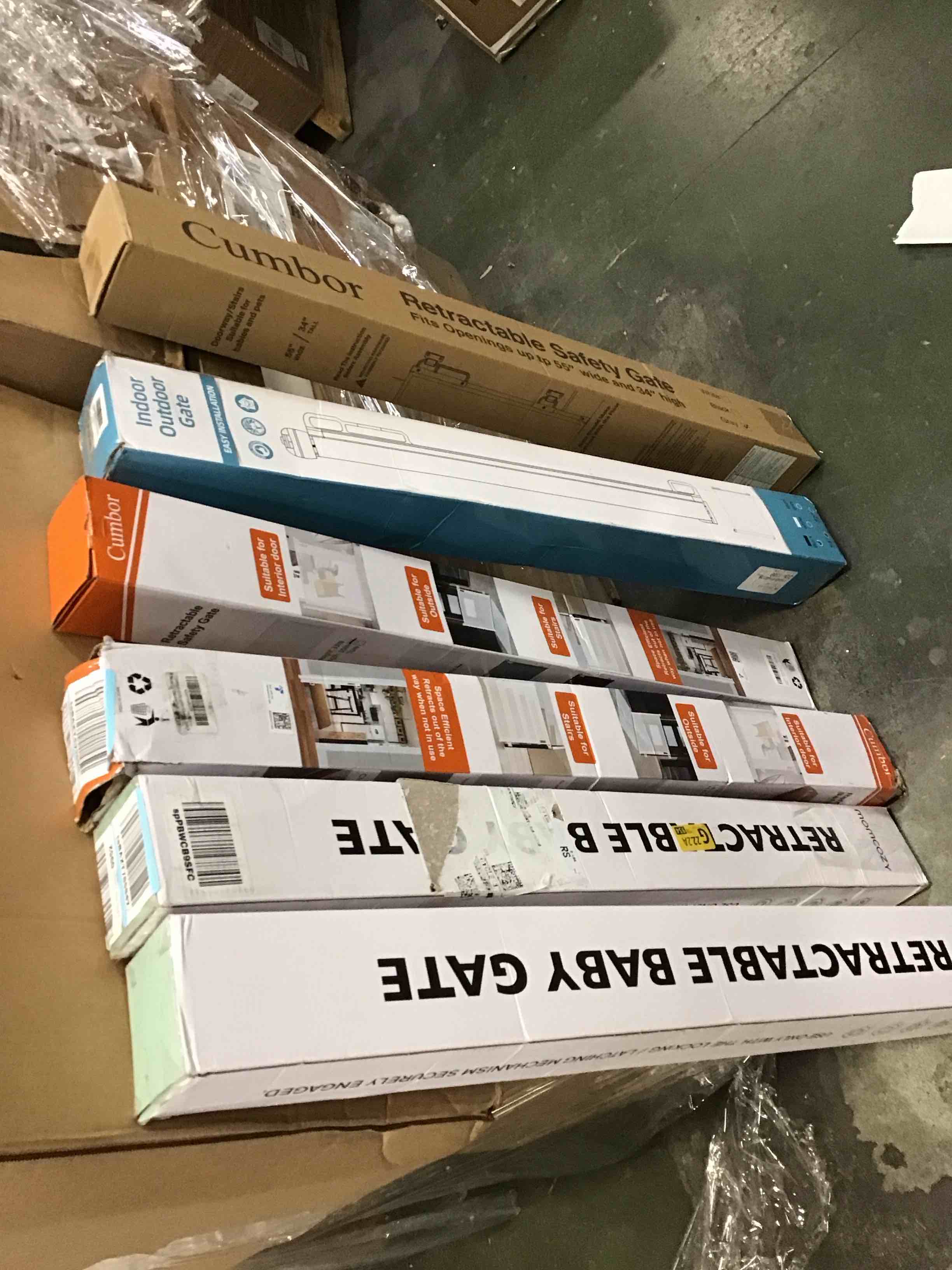 assorted retractable safety gates