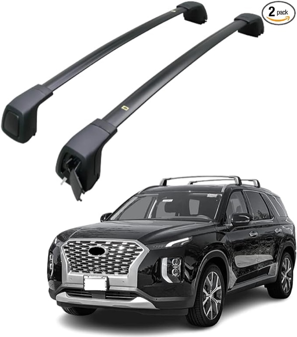 Roof Rack Cross Bars fit for Hyundai Palisade 2019 2020 2021 2022 2023 2024 SE,SEL,Limited,Calligraphy Bag Luggage Kayak Canoe Bike Snowboard Skiboard