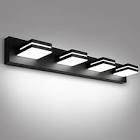 OKELI 4 Light Bathroom Light Fixtures 360°Rotatable Dimmable Black Bathroom Vanity Light 32W Modern Vanity Lights for Bathroom 6000K Cool White ETL No: 5014735
