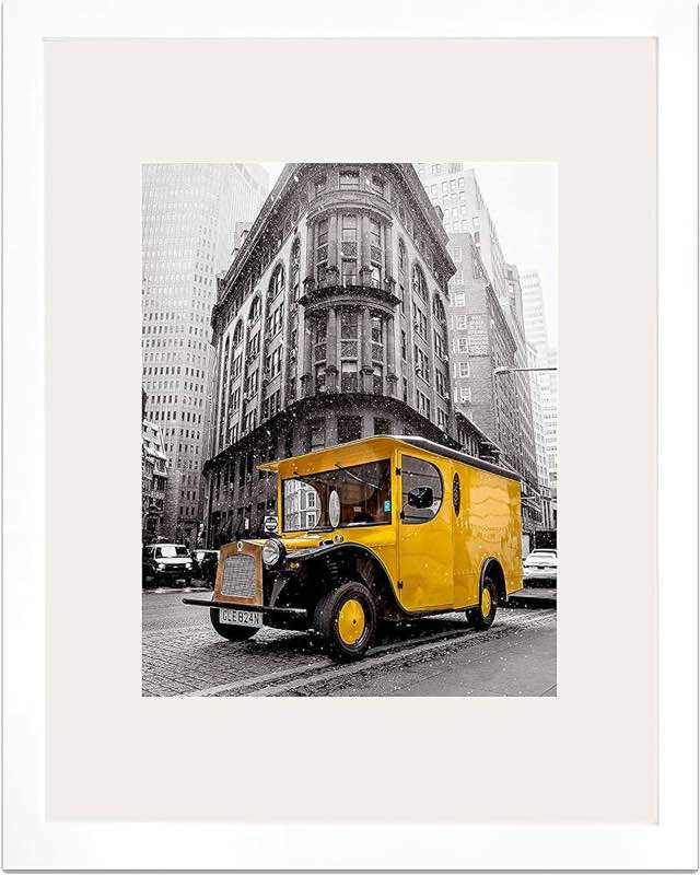 Art Emotion - Portarretratos de madera maciza con vidrio reforzado de 2 mm, ganchos para colocar en horizontal o vertical