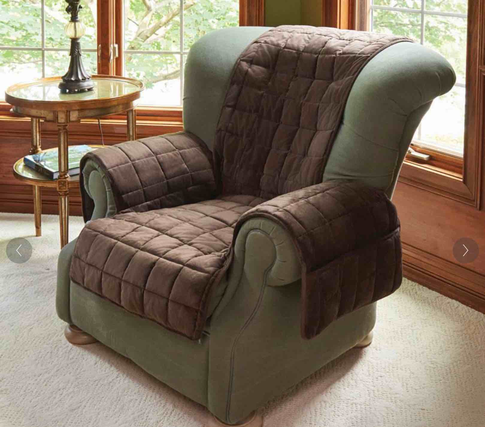 The Non-Slip Furniture Protecting Pet Covers. For Chair , Chocolate.