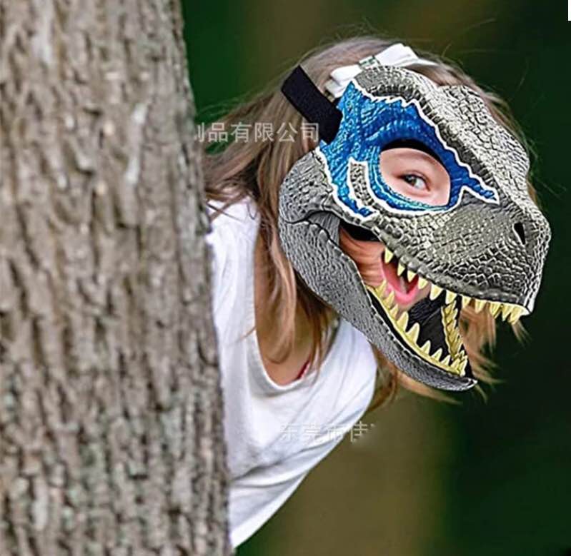 Dino Mask Moving Jaw Decor-Tyrannosaurus Rex Mask?Movable Dragon,Cosplay Mask Party Birthday Halloween…
