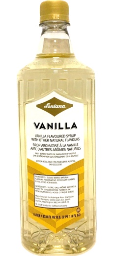 Fontana for Starbucks VANILLA Flavored Coffee Syrup 33.8 Oz/1 L- BB 1/24*