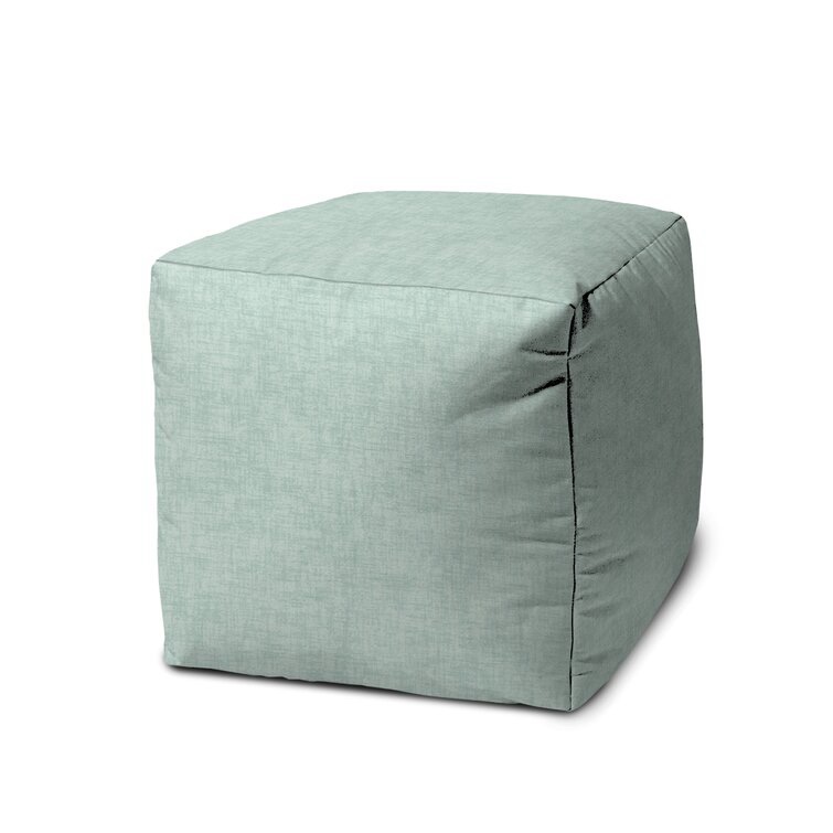 Trek Indoor/Outdoor Pouf - Zipper Cover With Polystyrene Bead Insert - 17 X 17 X 17 Cube