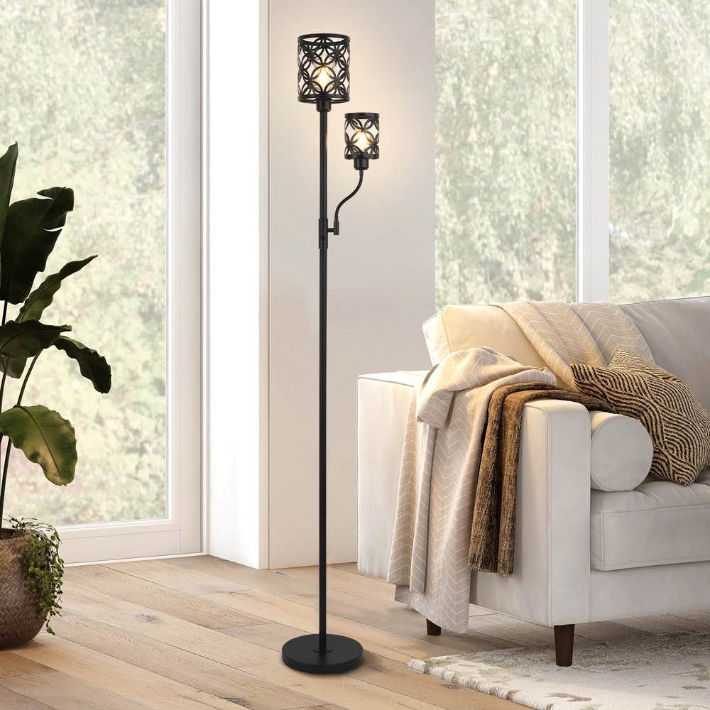 Simmone 71'' Black Tree Floor Lamp