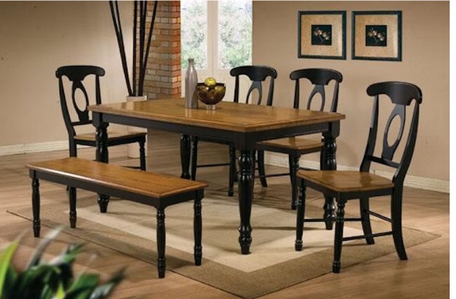 Winners Only Quails Run - Almond/Ebony 60'' Leg Table DQ13660AE (INCOMPLETE,  Only Table ) 