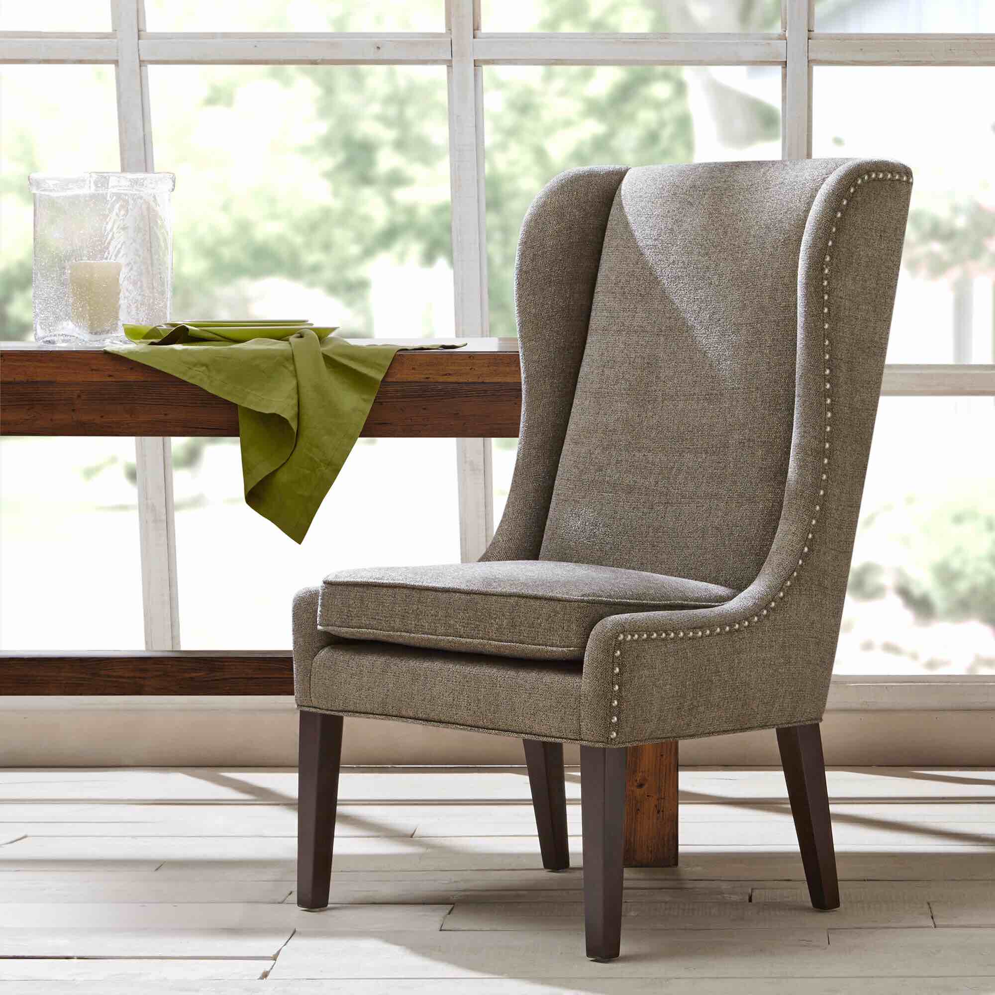 Anjelah Nailhead Captains Dining Chair