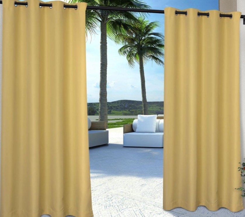 Amazon prime logo Enjoy fast, free delivery, exclusive deals, and award-winning movies & TV shows with Prime Try Prime and start saving today with fast, free delivery Delivery Pickup Buy new: $23.99 $12.00 per Count ($12.00 / Count) Get Fast, Free Shipping with Amazon Prime FREE Returns FREE delivery Wednesday, February 7 on orders shipped by Amazon over $35 Or fastest delivery Tomorrow, February 3. Order within 3 hrs 30 mins Delivering to Cincinnati 45244 - Update location In Stock Quantity: Quantity:1 Add to Cart Buy Now Ships from Amazon.com Sold by Amazon.com Returns Eligible for Return, Refund or Replacement within 30 days of receipt Packaging Shows what's inside Payment Secure transaction See more Save with Used - Like New $16.66 $8.33 per Count ($8.33 / Count) FREE delivery: Thursday, Feb 8 on orders over $35.00 shipped by Amazon. Ships from: Amazon Sold by: Amazon Warehouse Add to List New & Used (2) from $16.66 FREE Shipping on orders over $35.00 shipped by Amazon. Exclusive Home Cabana Solid Indoor/Outdoor Light Filtering Grommet Top Curtain Panel, 54"x84", Sundress Yellow, Set of 2 Roll over image to zoom in 6 VIDEOS Exclusive Home Cabana Solid Indoor/Outdoor Light Filtering Grommet Top Curtain Panel