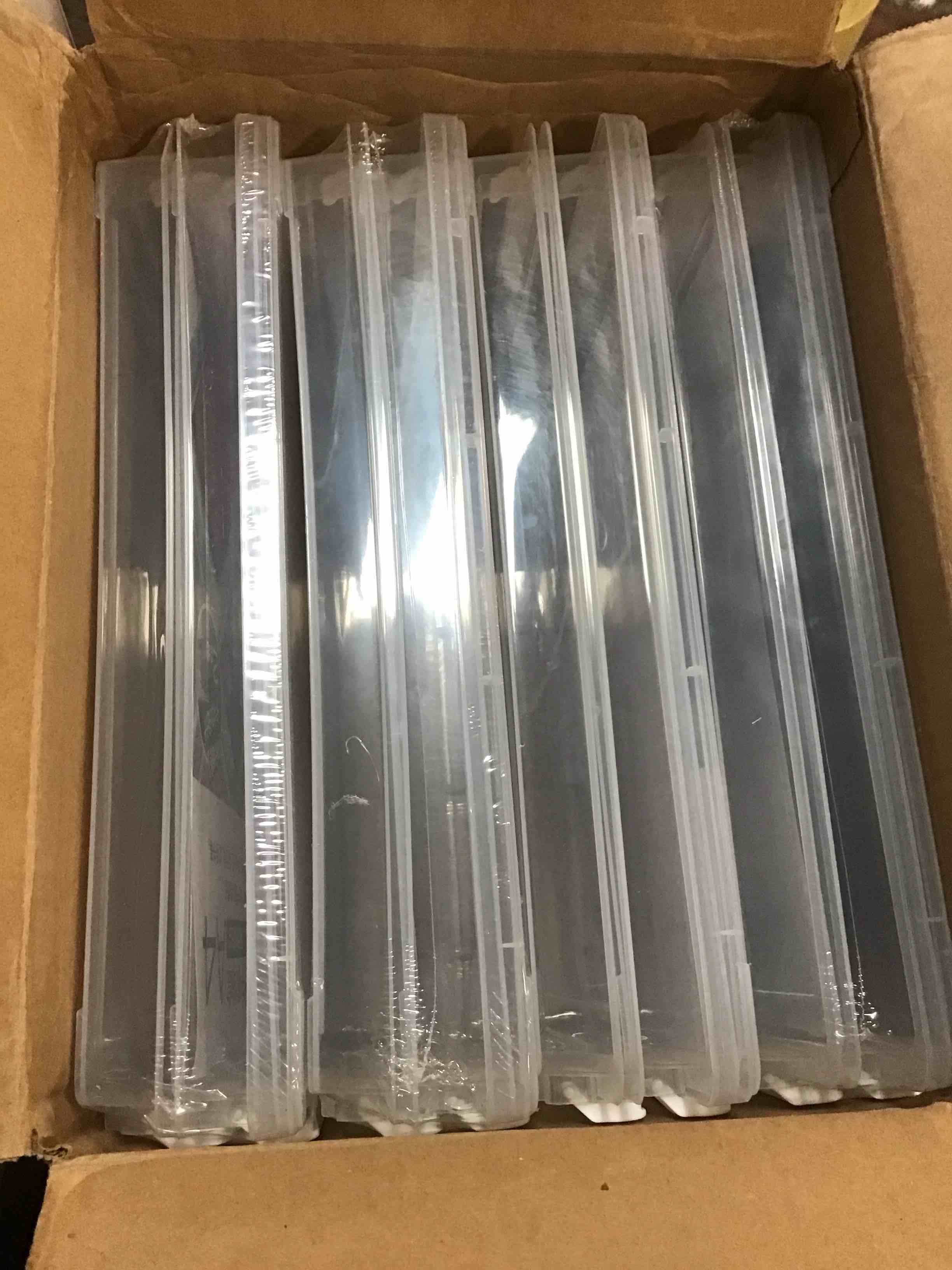 Clear Plastic Document Storage 4-pack