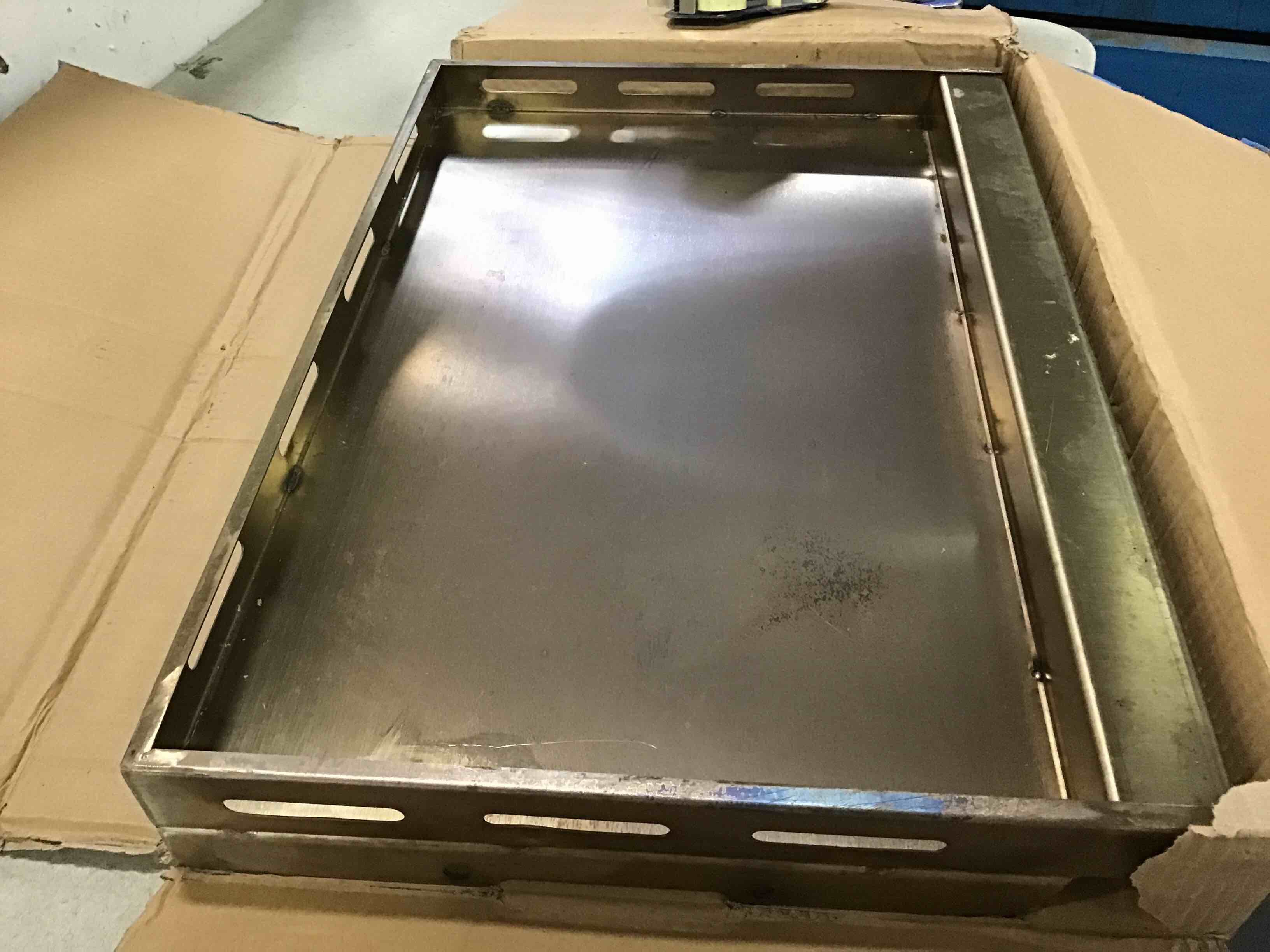 Universal Stainless Steel Rectangular Griddle for Gas BBQ Grills, 23"