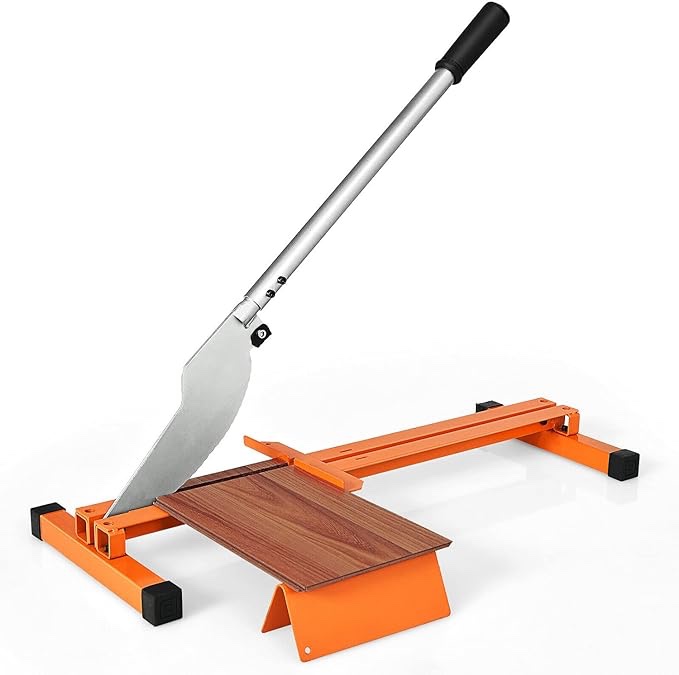 Nisorpa Upgraded Vinyl Plank Cutter Manual Laminate Floor Cutting Tool with Movable V Support Heavy Duty Steel Quick Cut for 8-12inch Wide Floor Tiles