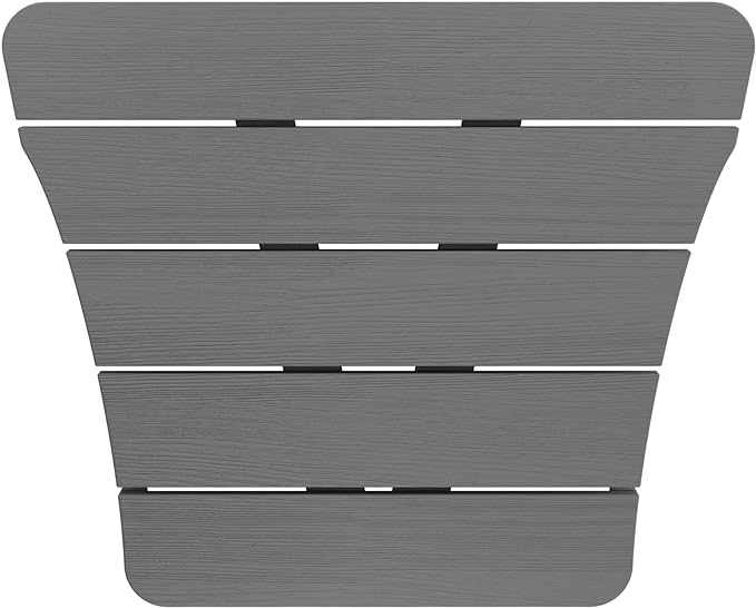 SERWALL Adirondack Connecting Table, Weather Resistant Outdoor Side Table, Arm Tray Table for Adirondack Chair, Adirondack Table Desk for Patio Balcony Garden, Grey