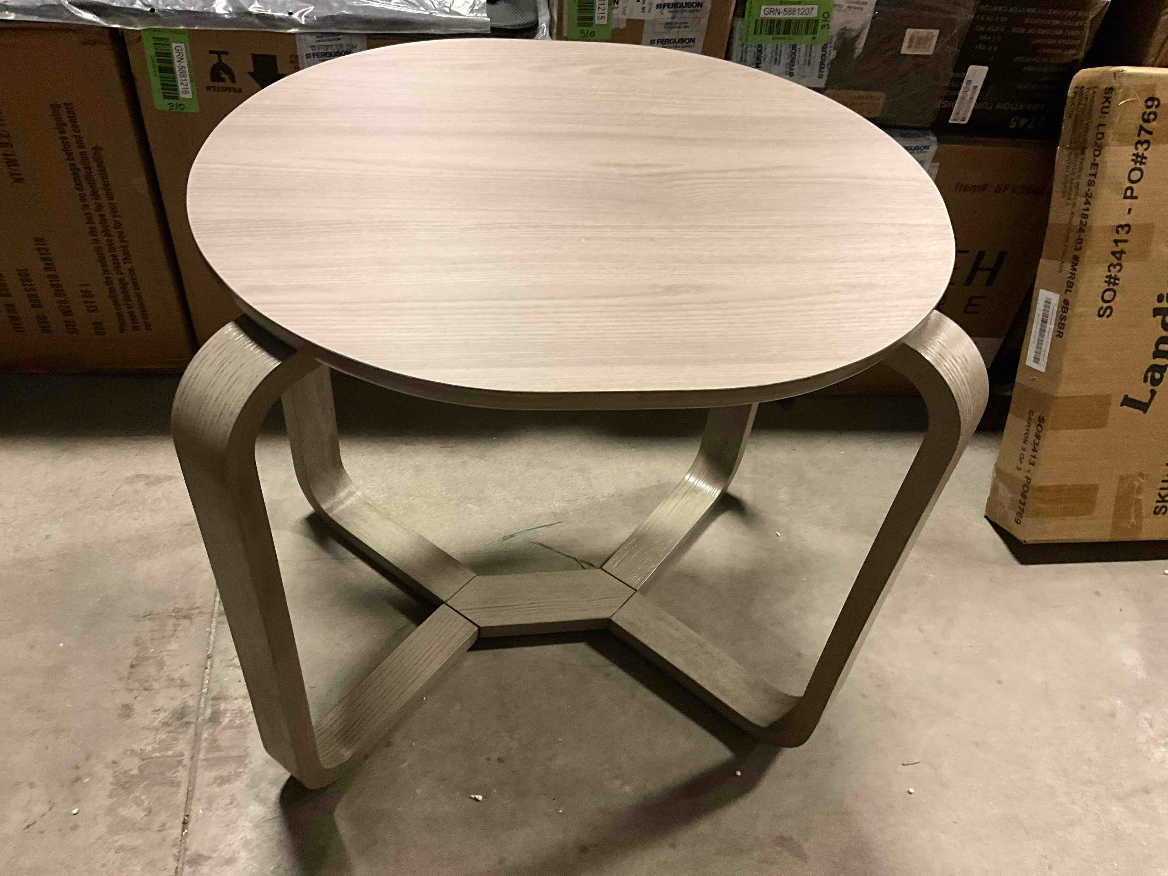Landing High End Furniture Wood Side Table, 23.5 In x 20 In x 24 In H
