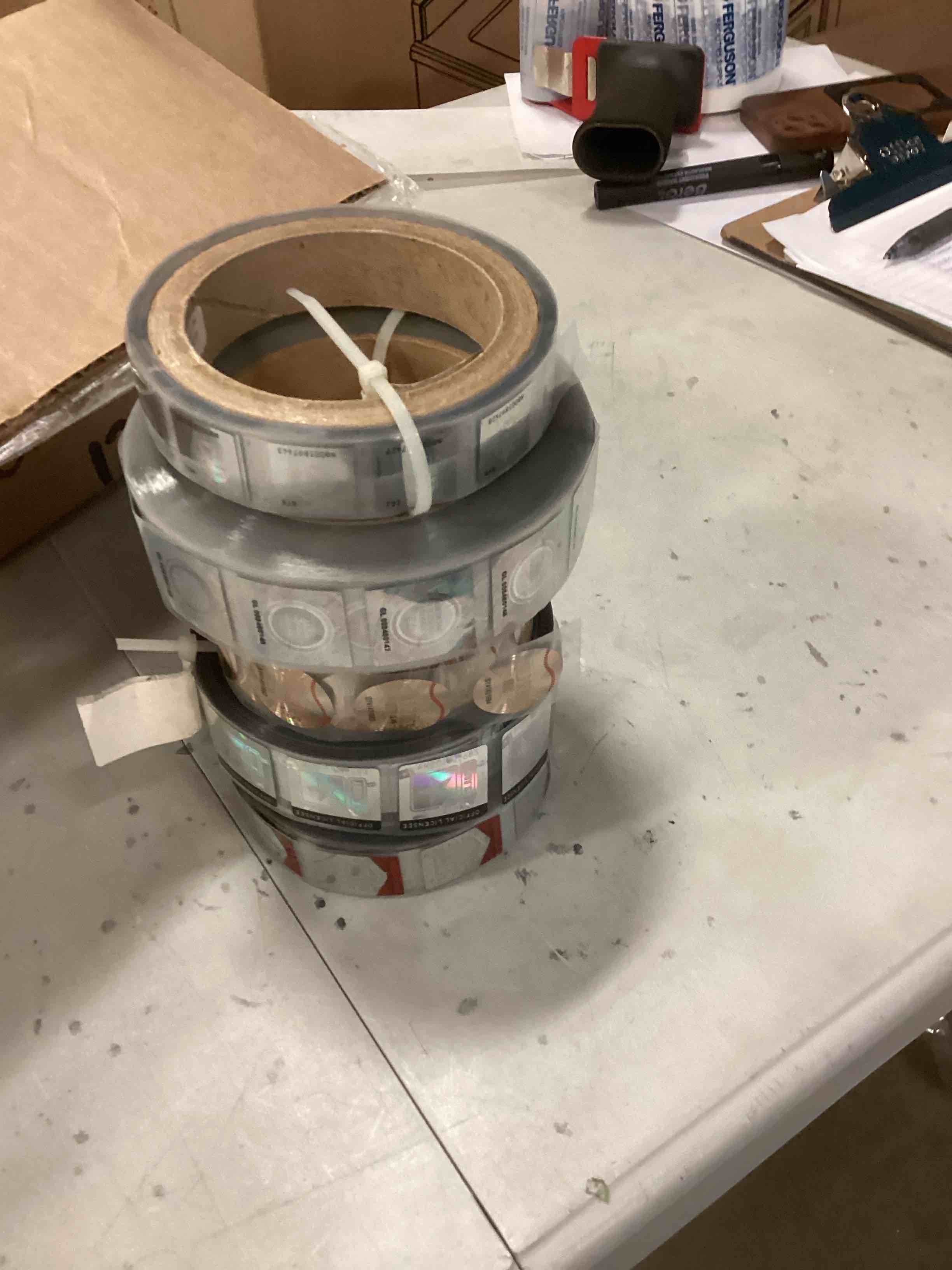 MBL tape stickers 