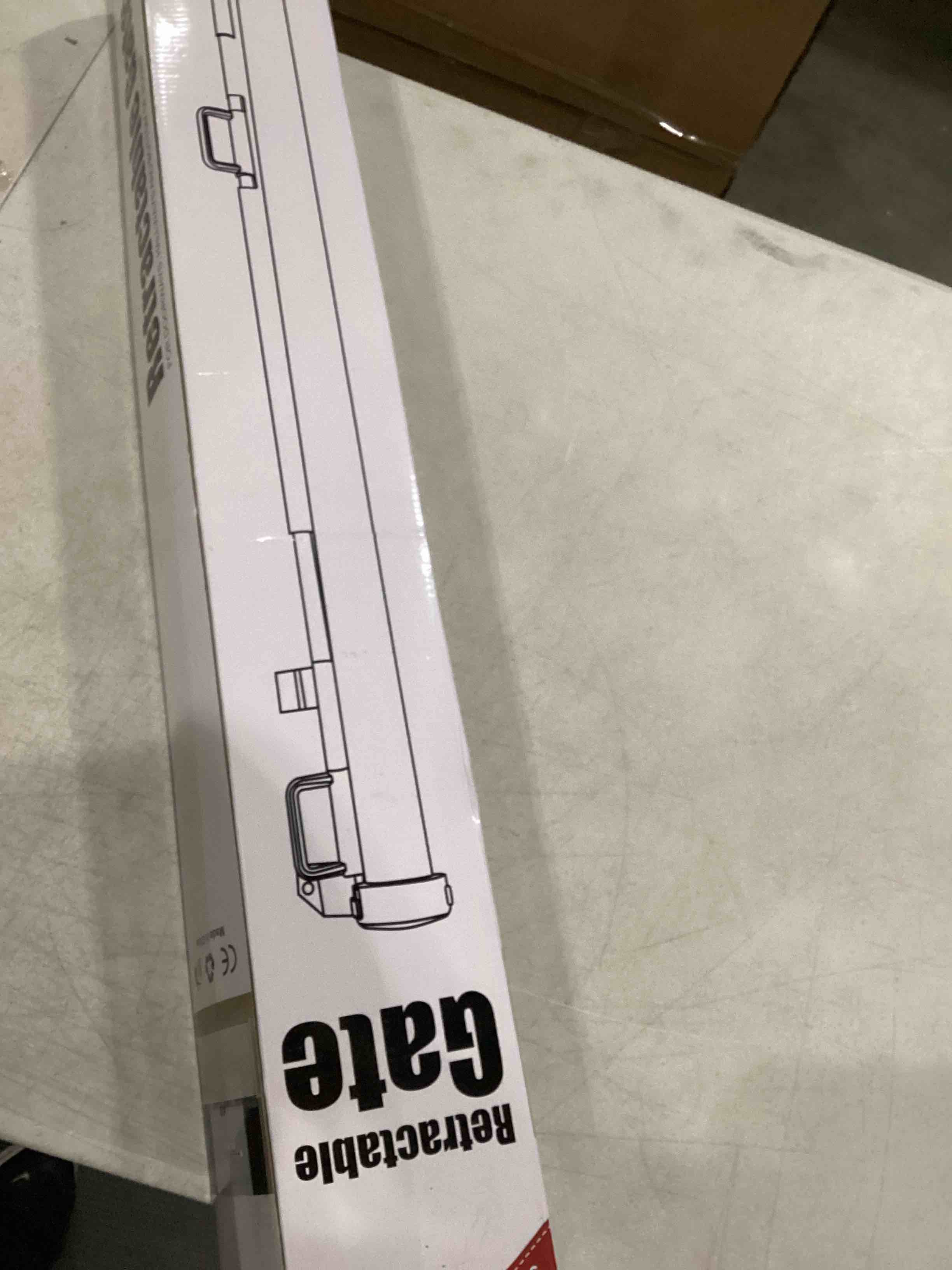 Retractable Baby Gate, Baby Gate for Doorways & Stairs 35" Tall, Extends up to 55" Wide, Pressure Mounted, Easy Walk-Thru Design, Child & Pet Friendly, White