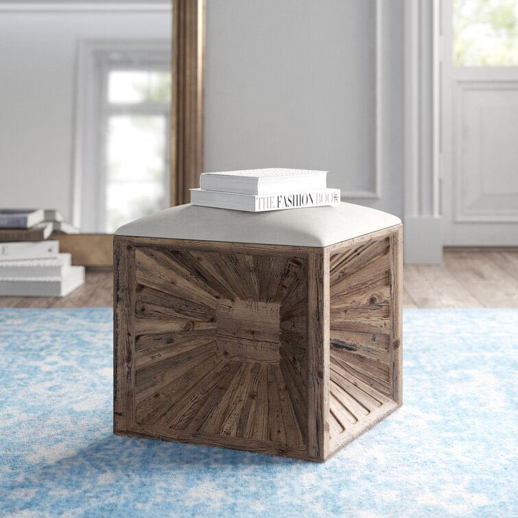 Amalie 17" Square Cube Ottoman