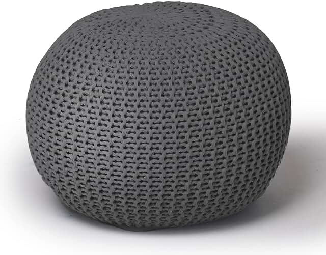 BirdRock Home Hand-Knitted Lightweight Pouf