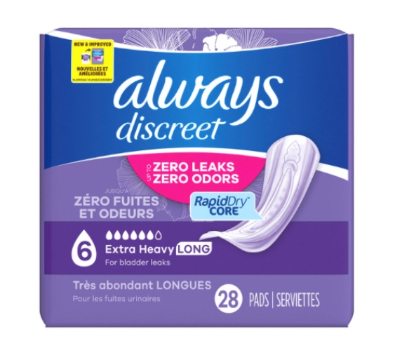 Always Discreet Incontinence Pads 6 Extra Heavy Long