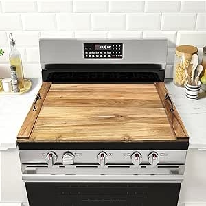 Noodle Board Stove Cover-Wood Stove Top Covers for Electric Stove and Gas Stove-Wooden Stovetop Cover for Counter Space-Stove Burner Covers-Sink Cover RV Stove Top Cover