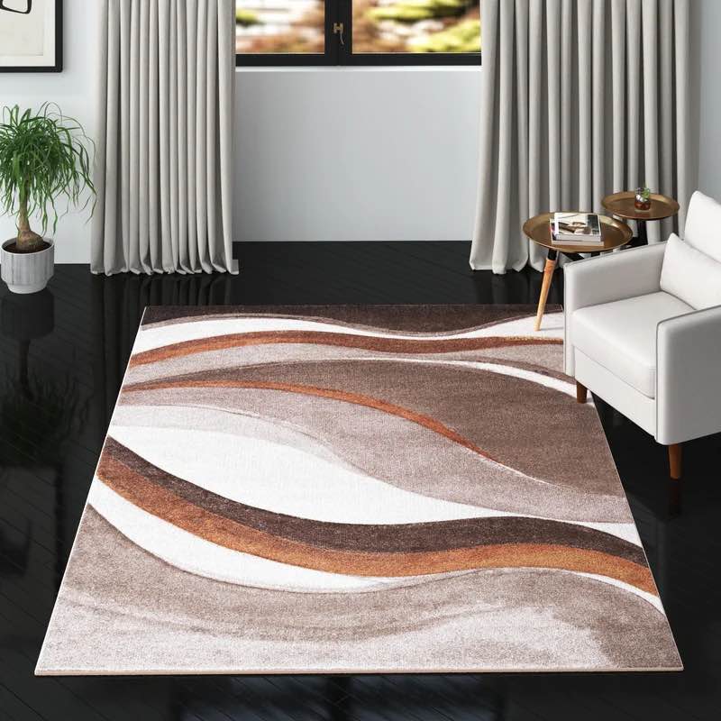 Ducor Abstract Beige/Brown Area Rug