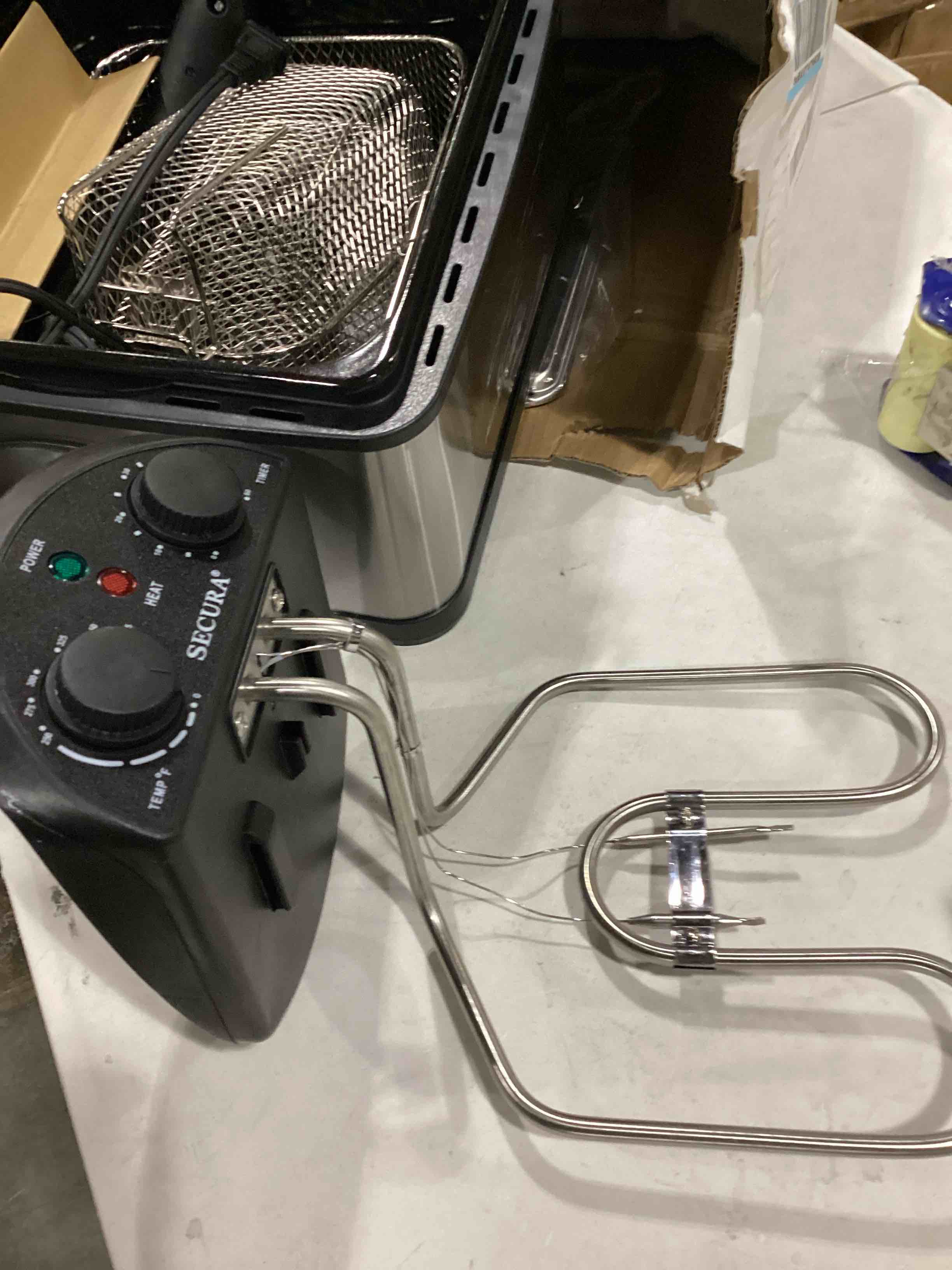 Secura 1700Watt StainlessSteel Triple Basket Electric Deep Fryer with