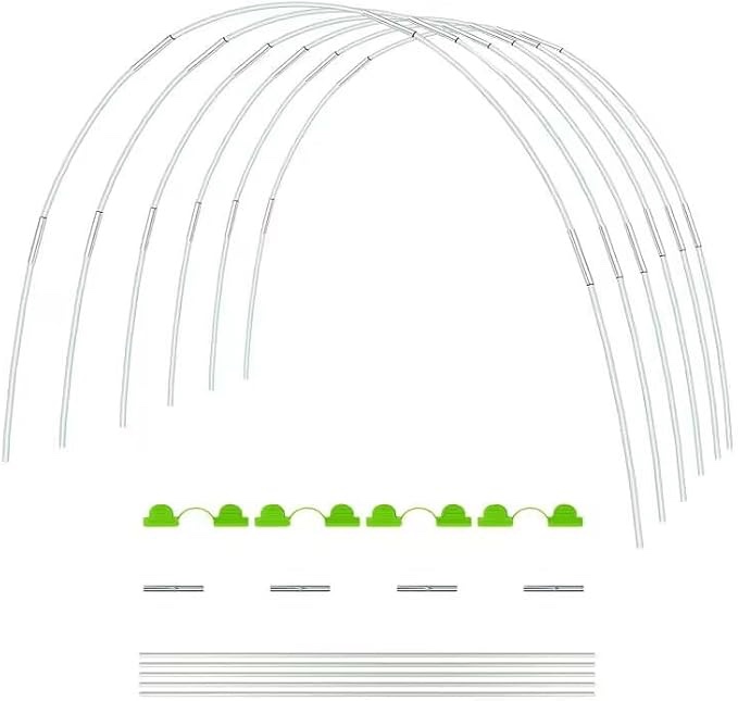 Senwow Garden Greenhouse Hoops, Garden Hoops for Raised Beds, Rust-Free Support Hoops Frame for Garden Fabric, DIY Plant Support Garden Stakes, 25PCS