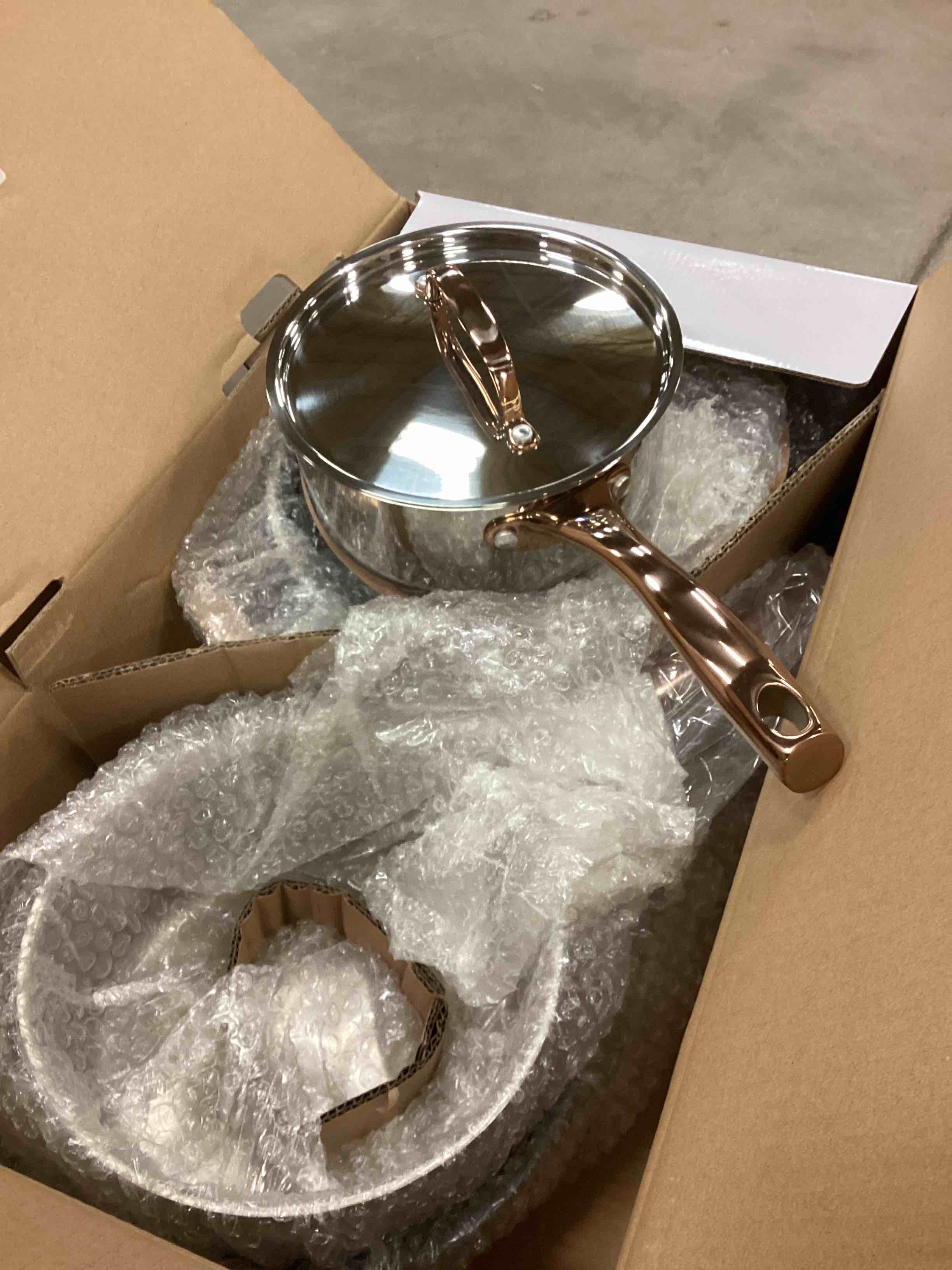 Landing High End Furniture Inc Stainless Steel And Copper Cookware Set