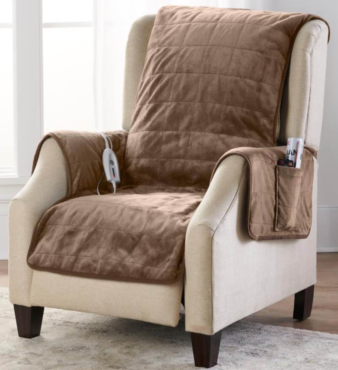 The Microsuede Heated Chair Cover