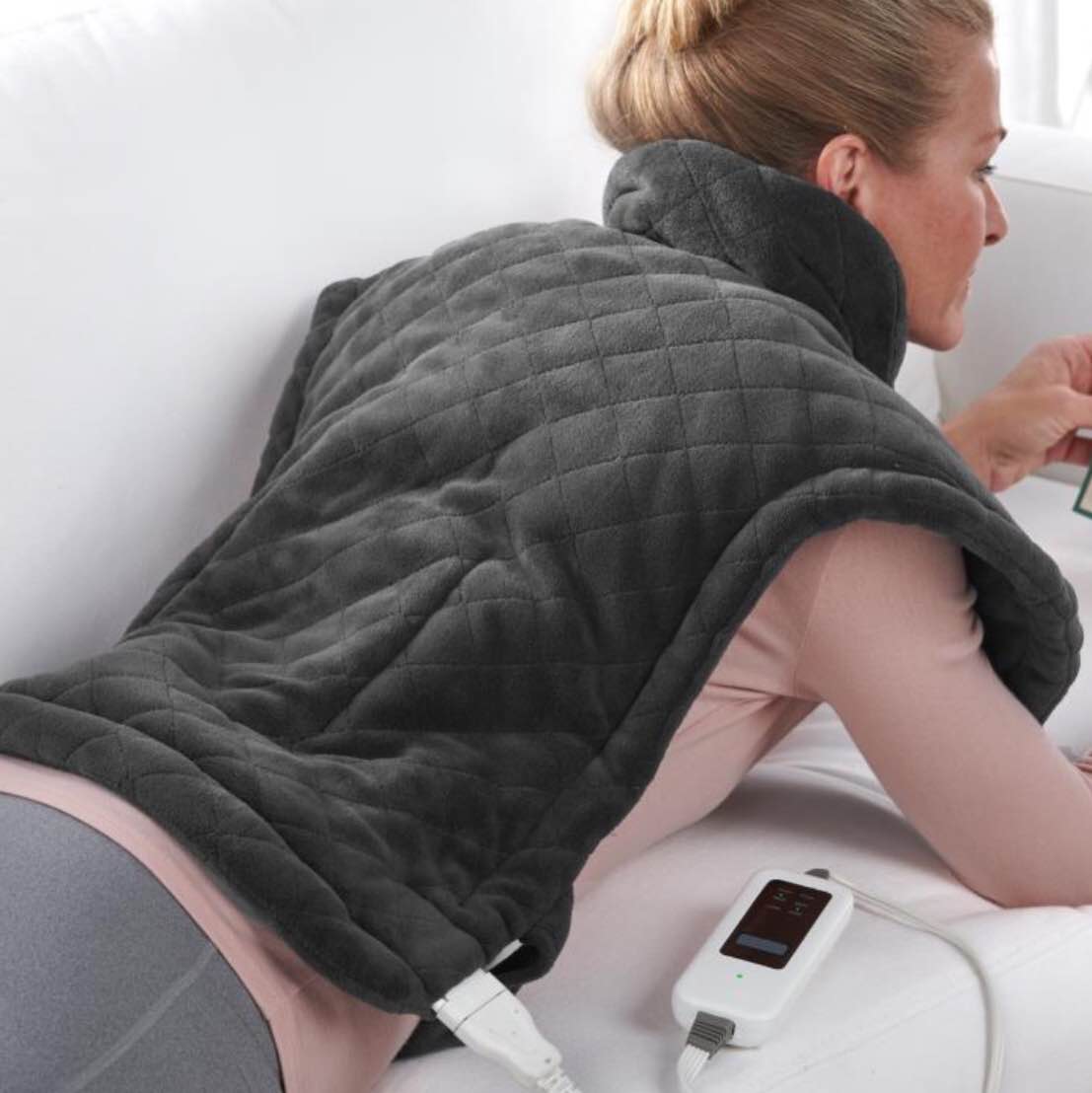 The Massaging Heated Neck and Shoulder Wrap