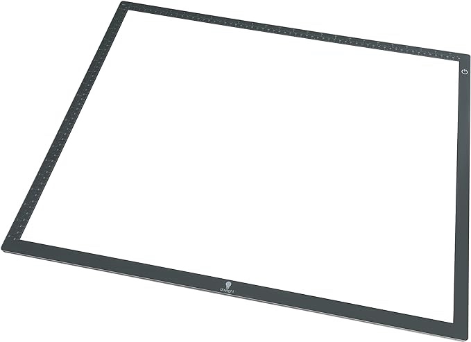 Daylight Wafer 3 LED Lightbox, Dimmable with Memory Function, Perfect for Tracing, Sketching, Scrapbooking and Other Craft Projects,18X23.5 inches, Black