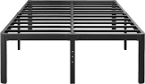 Hunlostten 18in Full Size Bed Frame No Box Spring Needed, Heavy Duty Metal Platform Bed Frame Full with Round Corners, Easy Assembly, Noise Free, Black