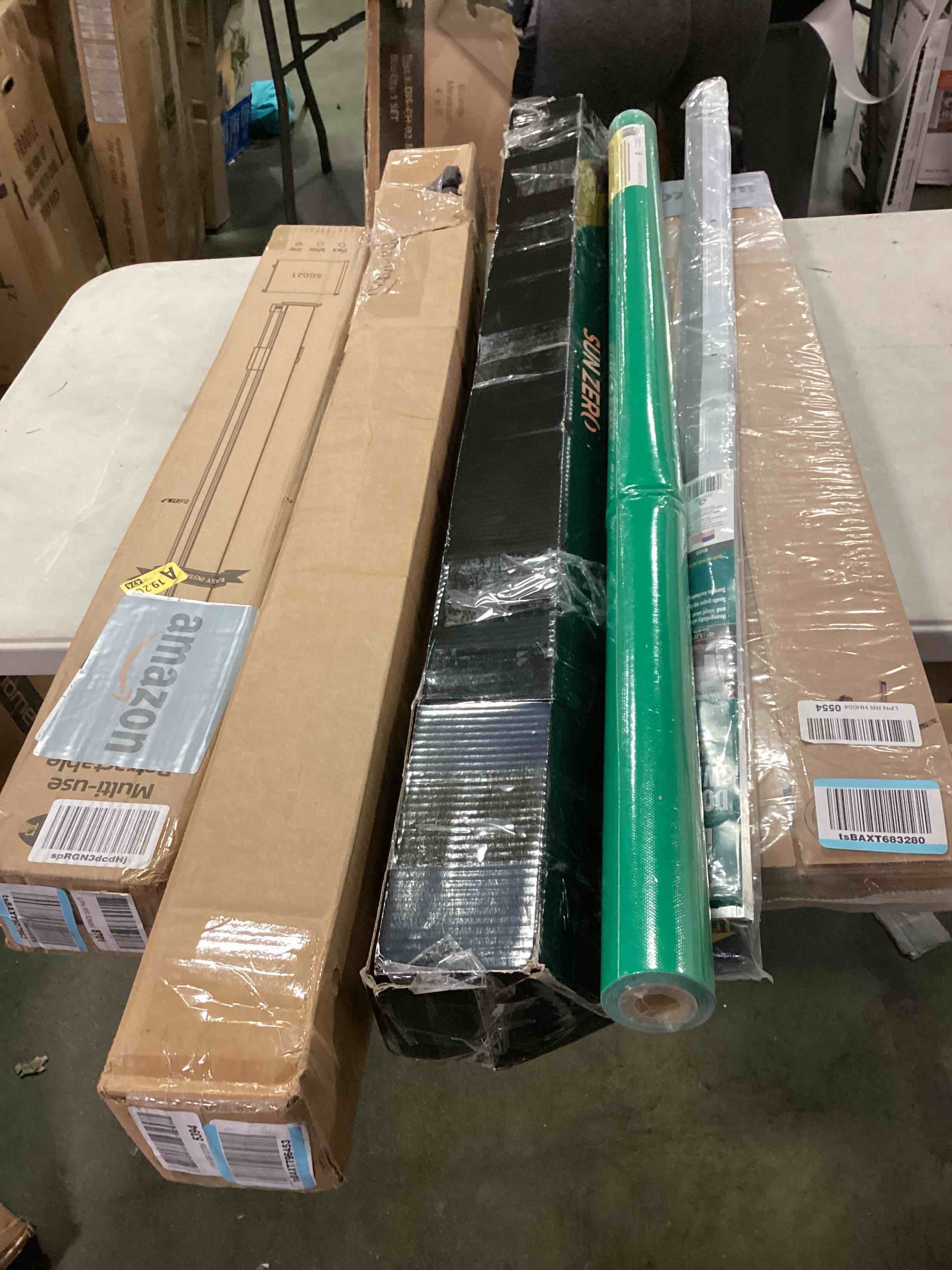 Assortment of Miscellaneous products (May Include cordless shade, curtain rods, retractable baby gate, Led universal linear lamp and more or other use)