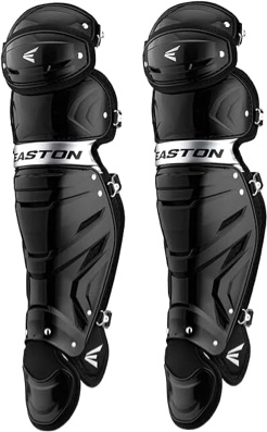 Easton | GAMETIME Baseball Cacther's Leg Guards | NOCSAE Approved | Youth/Intermediate/Adult | Multiple Colors