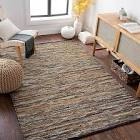 Garstang Rustic Dark Brown Area Rug, Brown Grey Green Carpet for Living Room, Bedroom or Kitchen