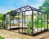 14 x 9.5 x 9 ft. Polycarbonate Greenhouse- Outdoor Aluminum Greenhouse with Quick Connect Fittings(incomplete)