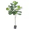  VEVOR 6 ft. Artificial Fiddle Leaf Fig Tree Secure PE Material and Anti-Tip Tilt Protection Low-Maintenance Faux Plant