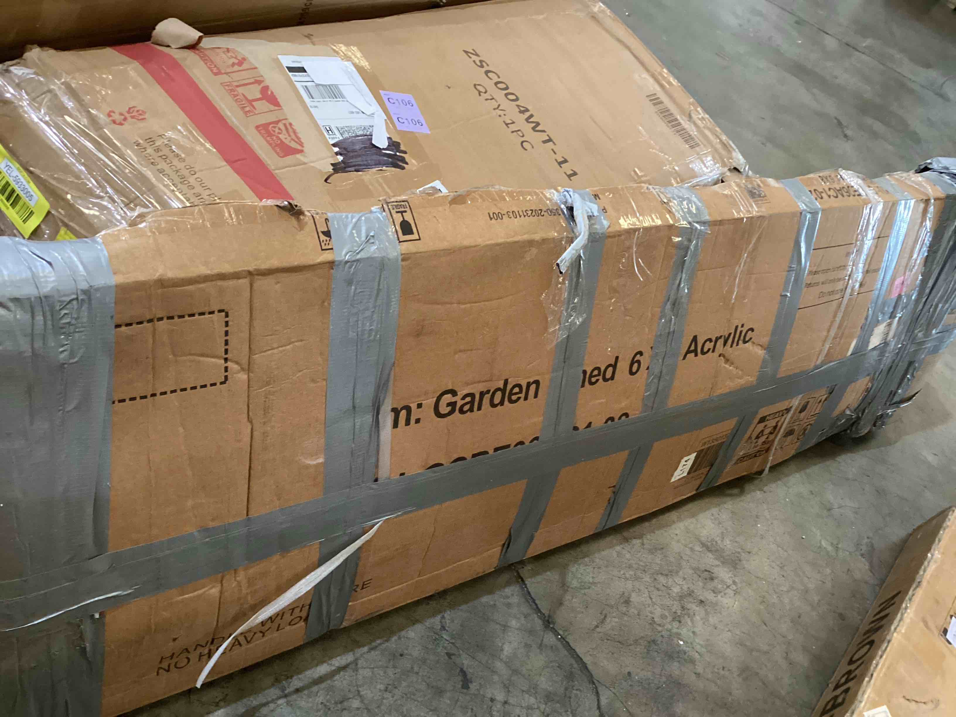 6x8 FT Outdoor Storage Shed Double Sloping Roof Garden Shed, Metal Shed Kit with Double Doorknobs and Air Vents Galvanized Metal Storage Shed with Sliding Door