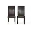Noble House Lissa Chocolate Brown PU T-Stitch Dining Chairs (Set of 2)