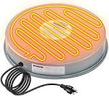 Poultry Chicken Supplies Water Heater Warmer Base, Chicken Water Heated Base 125 Watts for Most Poultry Fountain Waterer Under 6 Gallons, Automatic Pet Water Drinker Chicken Coop Accessories