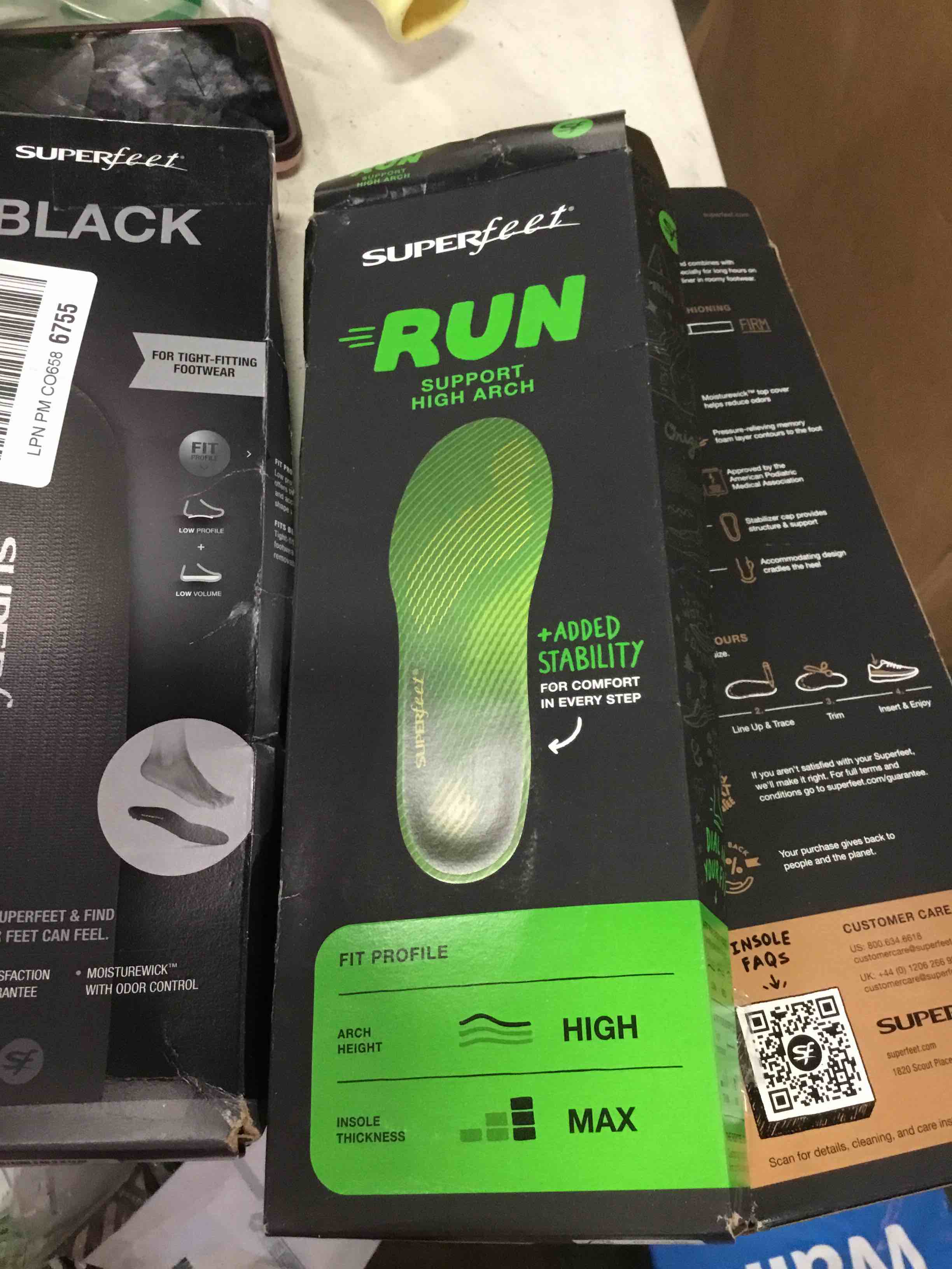 assorted insoles varying styles sizes