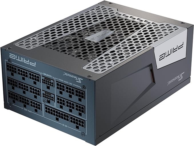 Seasonic Prime ATX 3.0 TX-1600, 1600W 80+ Titanium, Full Modular, Fan Control in Fanless, Silent, and Cooling Mode, 12 Year Warranty, Perfect Power Supply for Gaming, SSR-1600TR2.