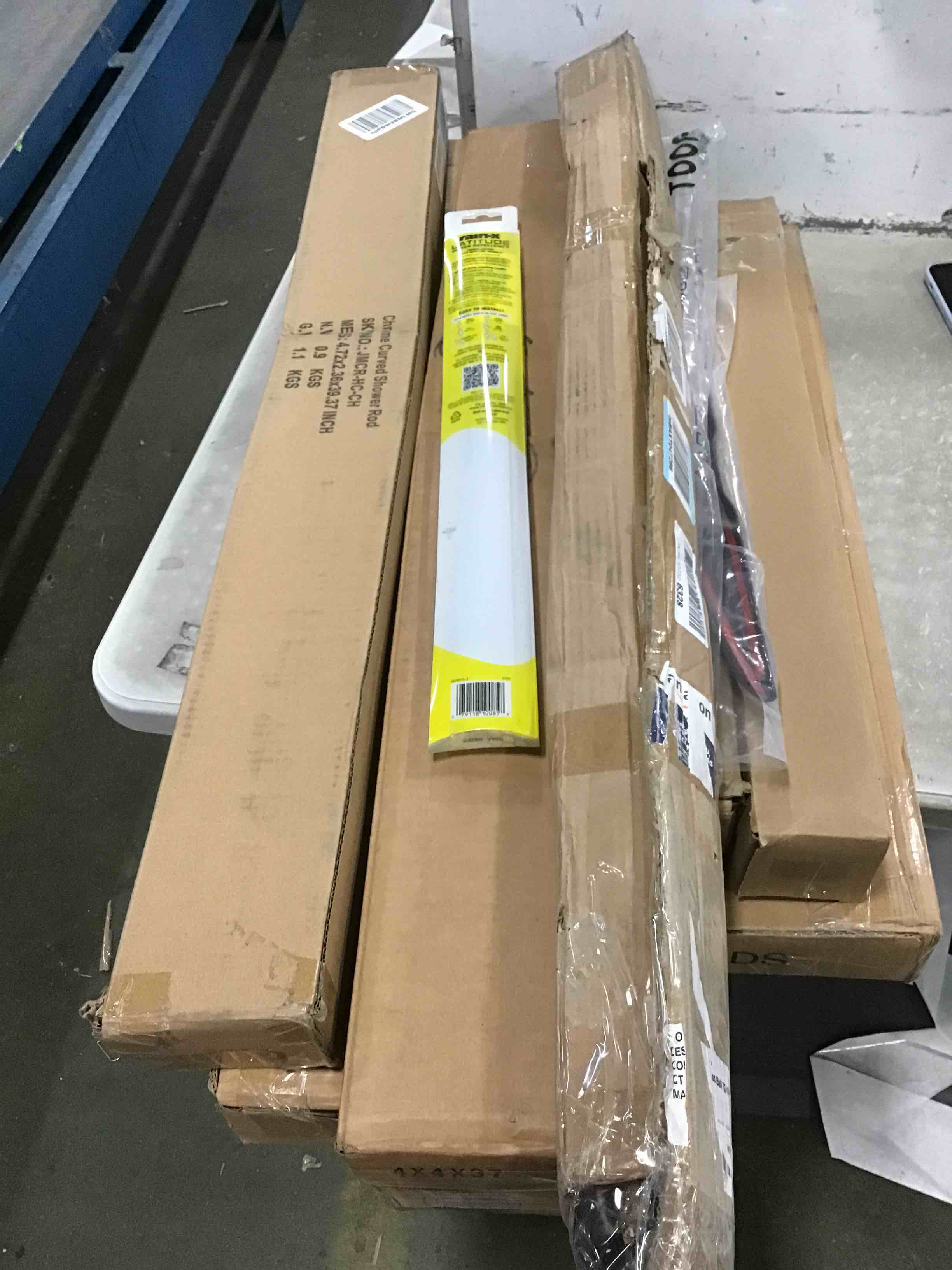 Assorted baby gates of curtains rods and more 