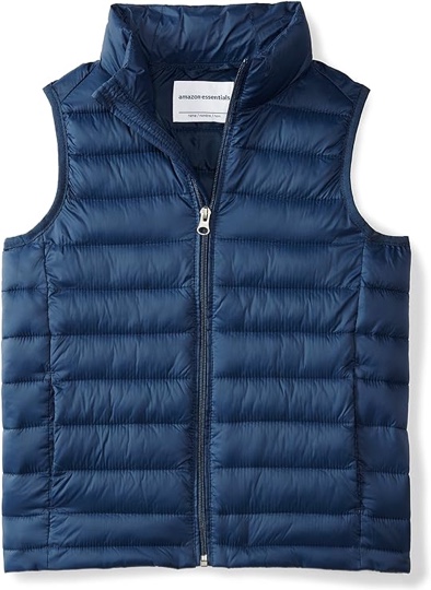 Amazon Essentials Boys and Toddlers' Lightweight Water-Resistant Packable Puffer Vest medium 