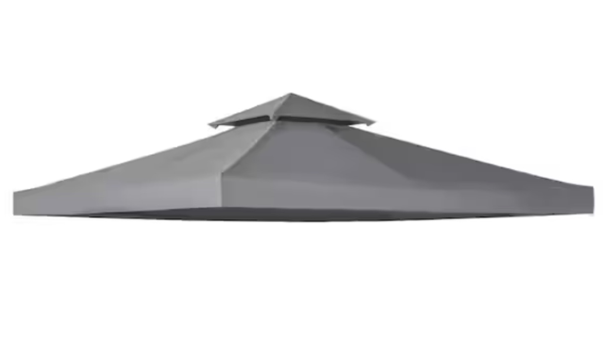 Polyester Dark Gray Gazebo Replacement Canopy