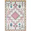 Richelle Tribal Medallion Silver 4 ft. x 6 ft. Area Rug