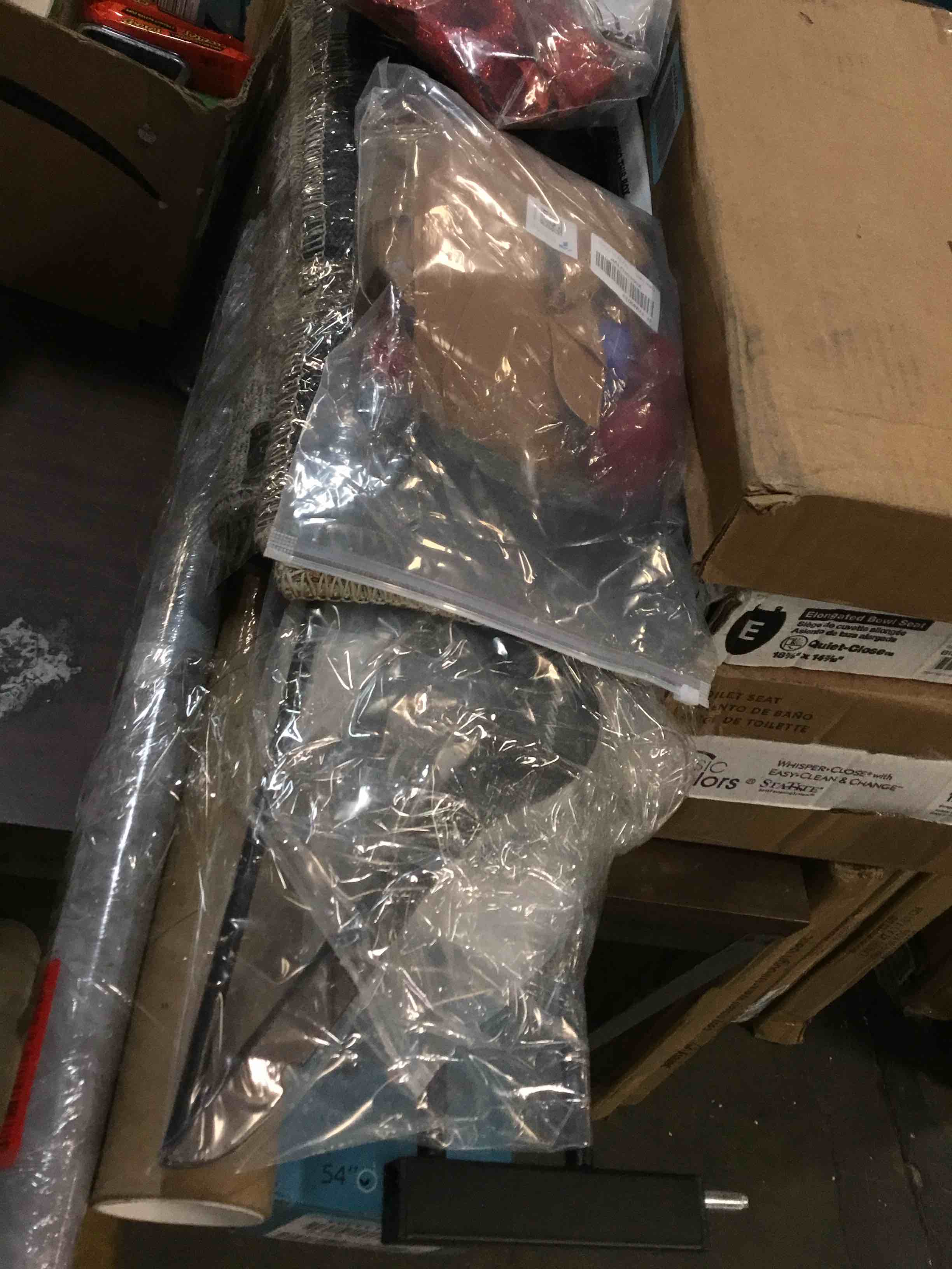 assorted curtain rods,cordless,small rug and more 