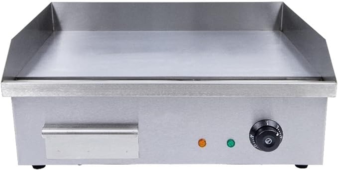 22Inch Electric Countertop Griddle - 3000W Commercial One-Piece Tabletop Flat Top Grill Stainless Steel Large Pan Griddle For BBQ Teppanyaki Cooking, Cooking Area: 22"x14", US Plug 