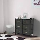 ROMOON Dresser Organizer with 6 Drawers, Fabric Storage Dresser Tower for Bedroom, Hallway, Entryway, Closets - Dark Grey