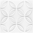 A10048 - Textures PVC Wall Panels, 19.7" x 19.7" Interlocked Circles, 12 Tiles 32 SF